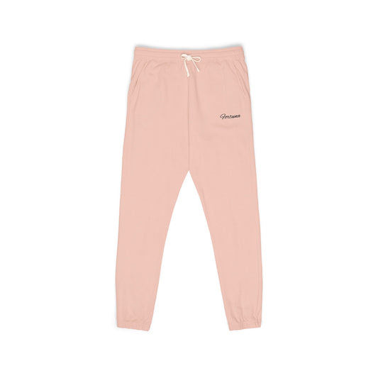 Minimal Script Logo Sweatpants | Cream Fleece Joggers