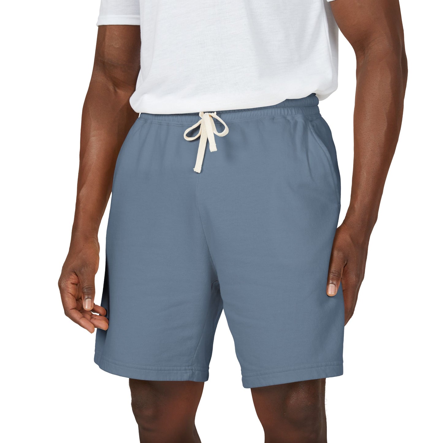 Lightweight Garment-Dyed Fleece Sweat Shorts — Cozy Everyday Athletic Lounge Shorts