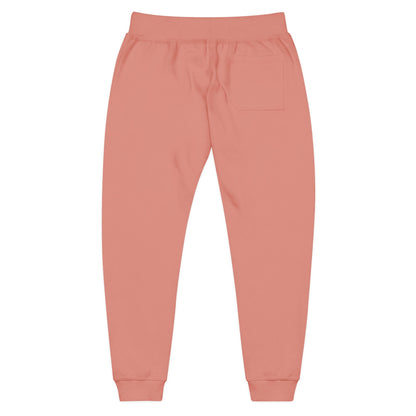 Minimal Script Embroidery Sweatpants | Coral Fleece Joggers