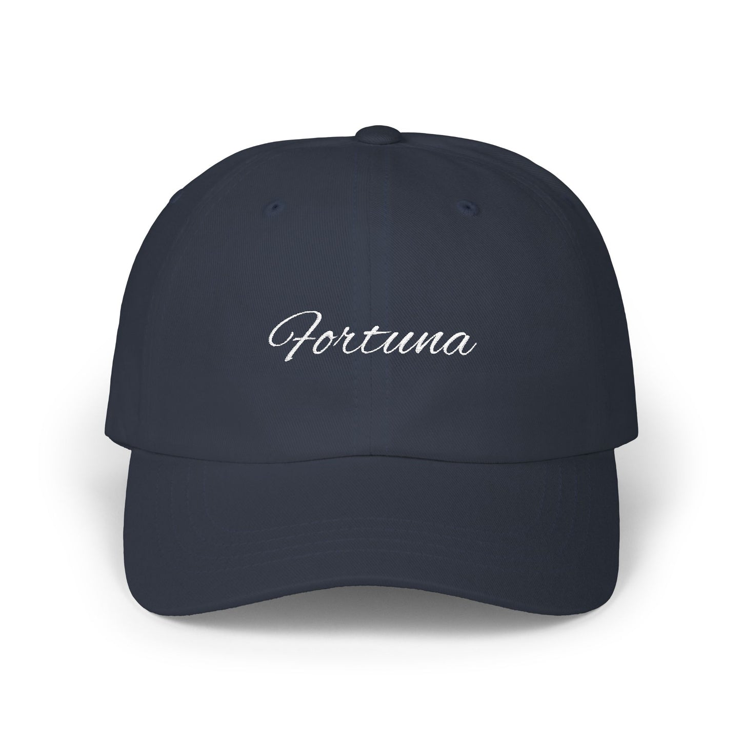 Fortuna embroidered script cap | Adjustable baseball hat