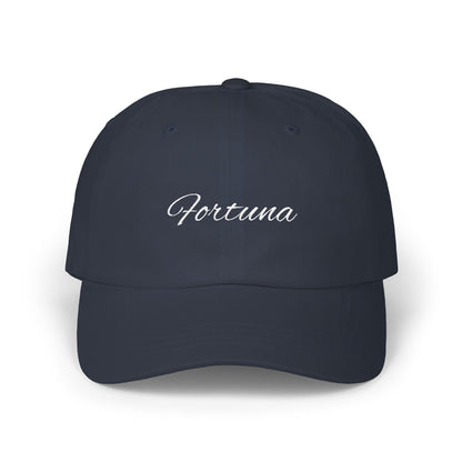 Fortuna embroidered script cap | Adjustable baseball hat
