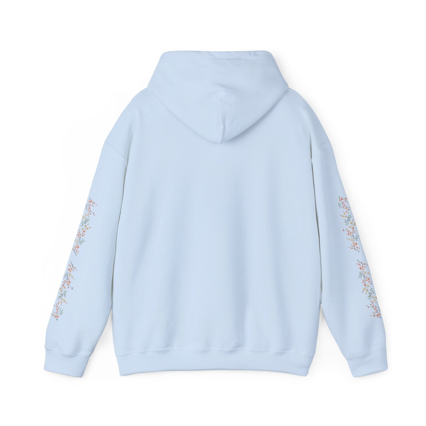 Fortuna hoodie | botanical lettering, sleeve florals