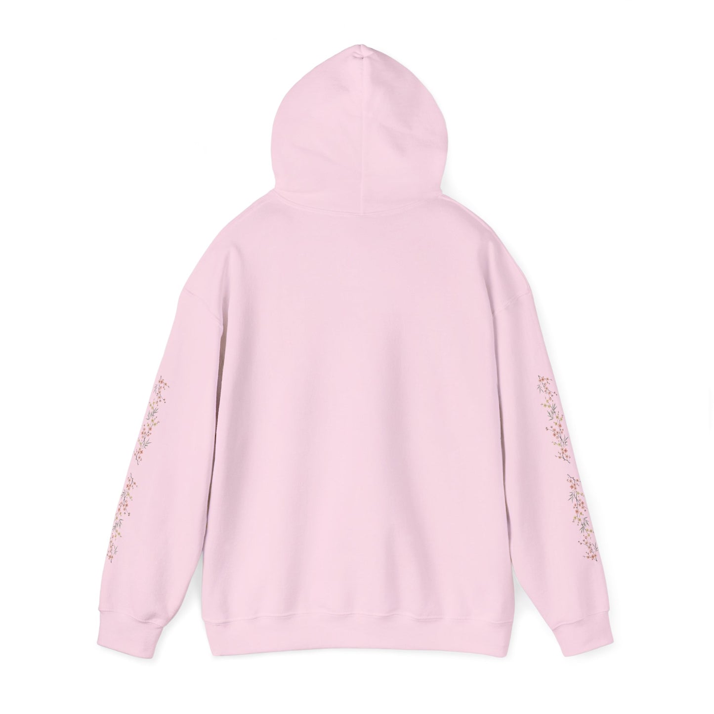 Fortuna hoodie | botanical lettering, sleeve florals