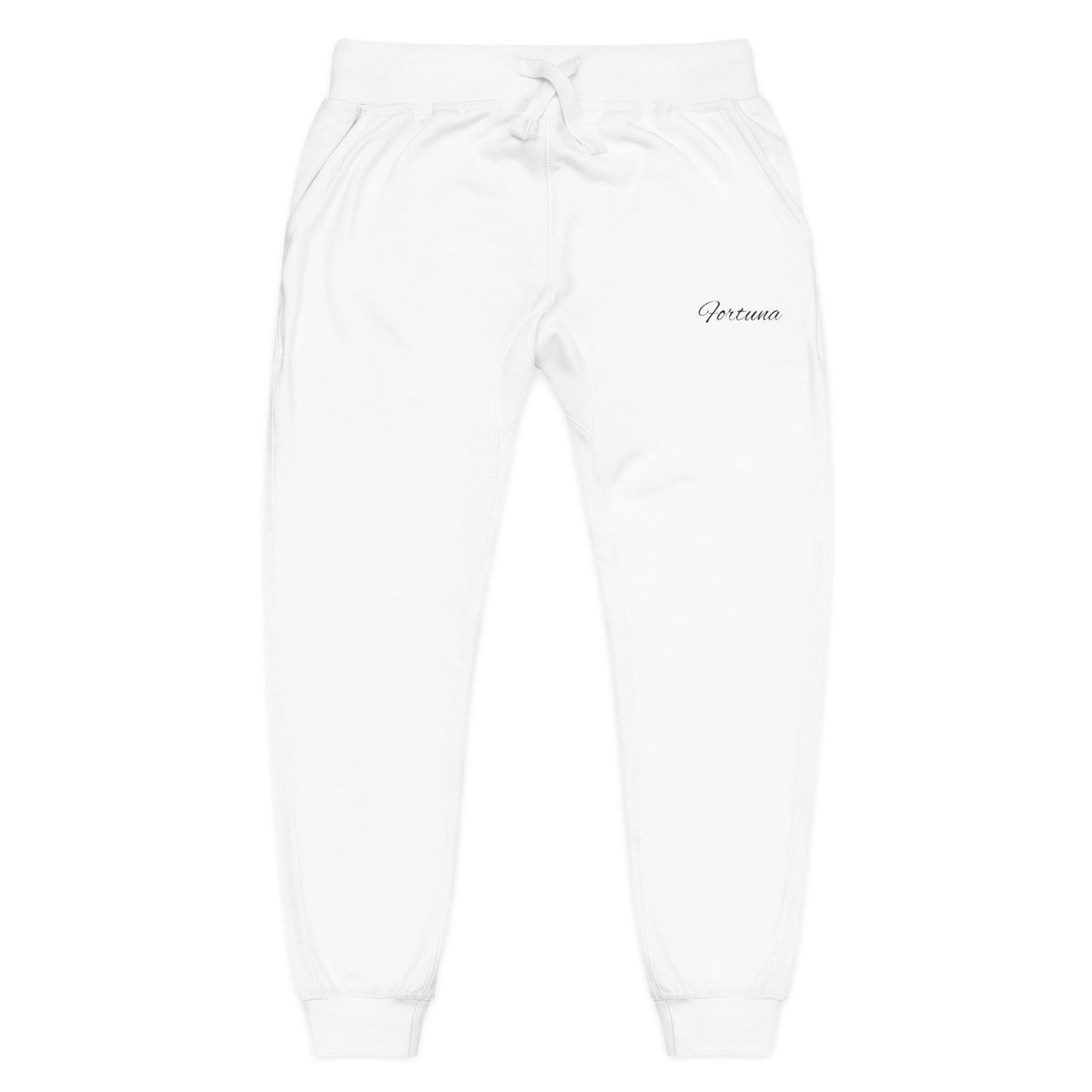 Minimal Script Embroidery Sweatpants | Coral Fleece Joggers