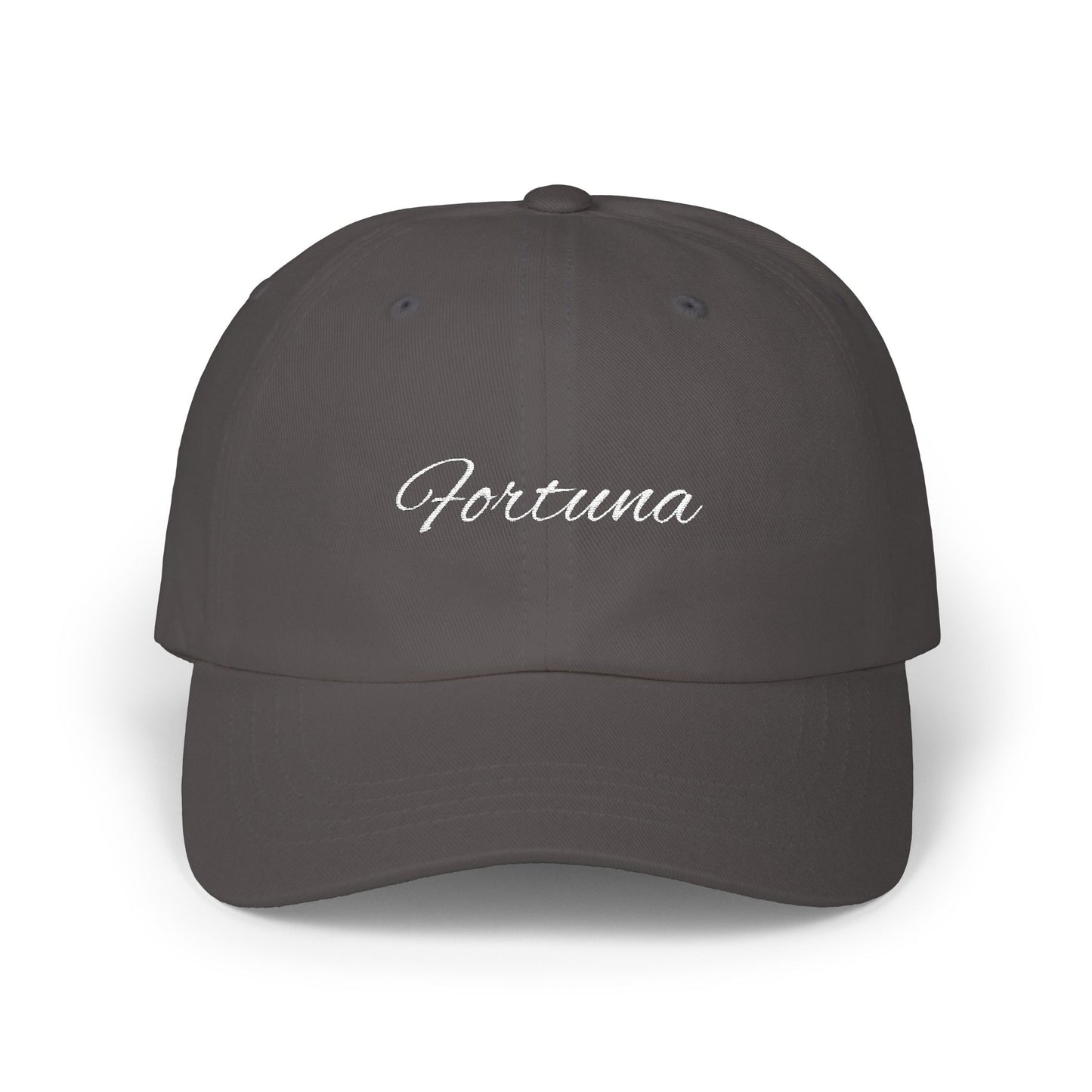 Fortuna embroidered script cap | Adjustable baseball hat