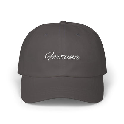 Fortuna embroidered script cap | Adjustable baseball hat
