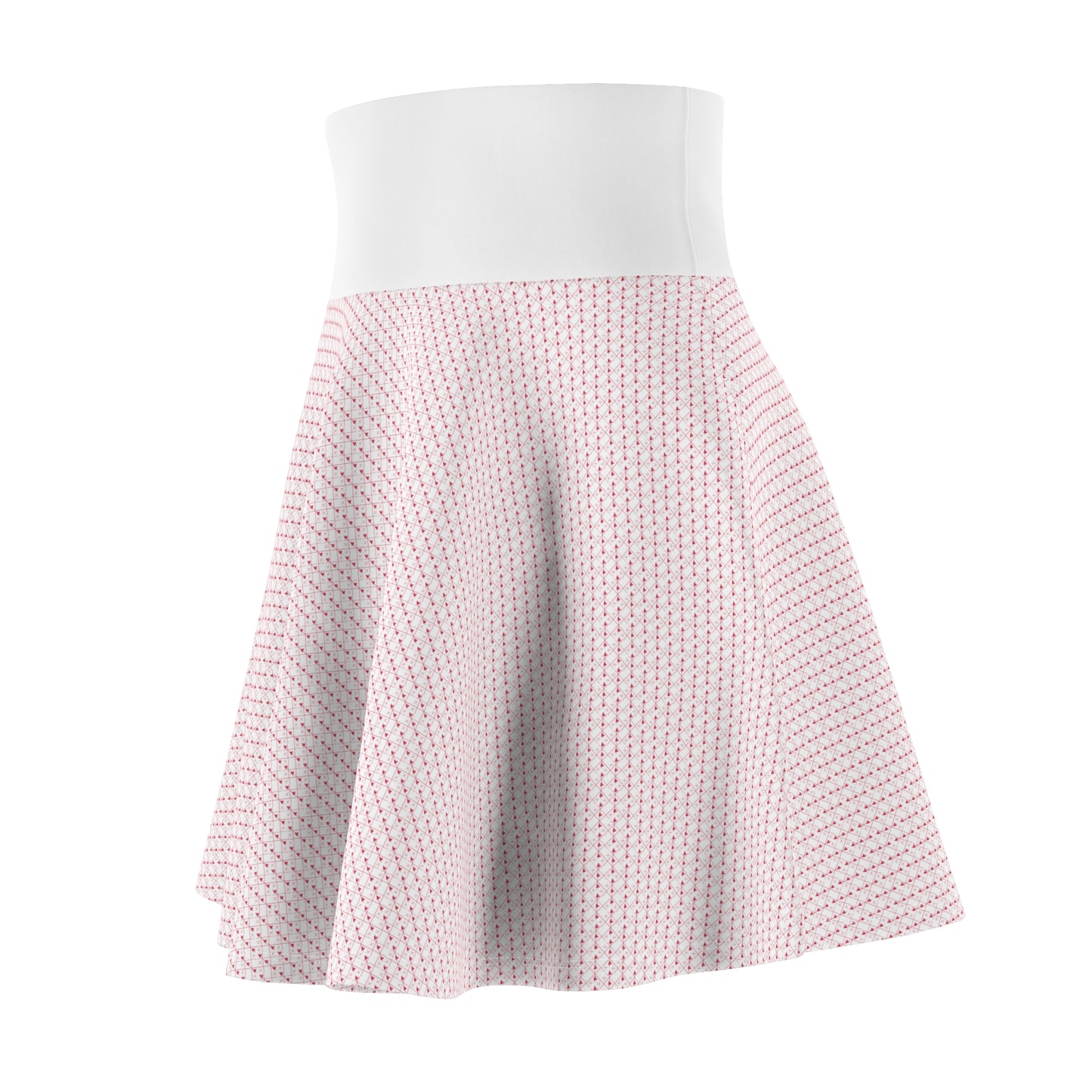 Heart Checkered Women's Skater Skirt
