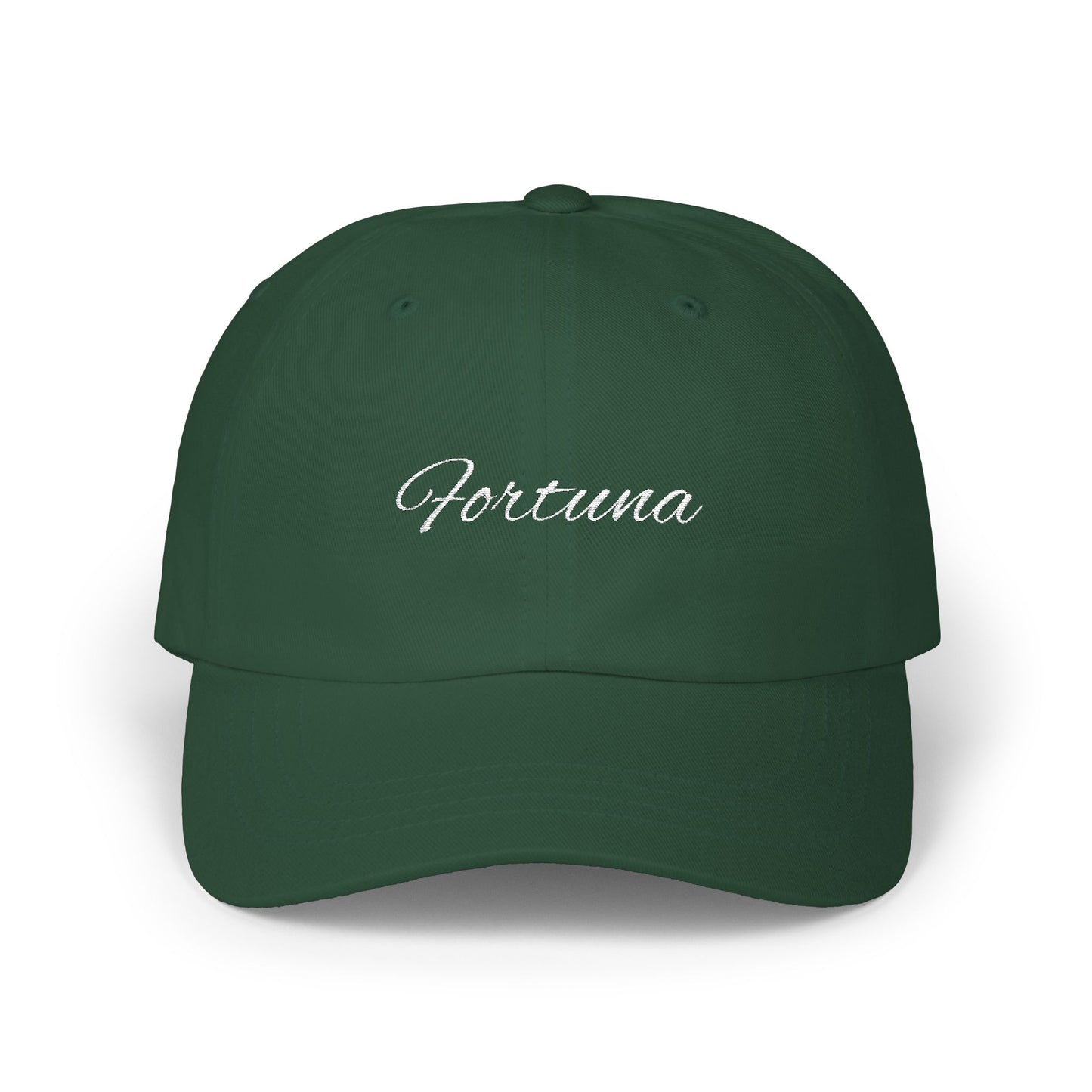 Fortuna embroidered script cap | Adjustable baseball hat