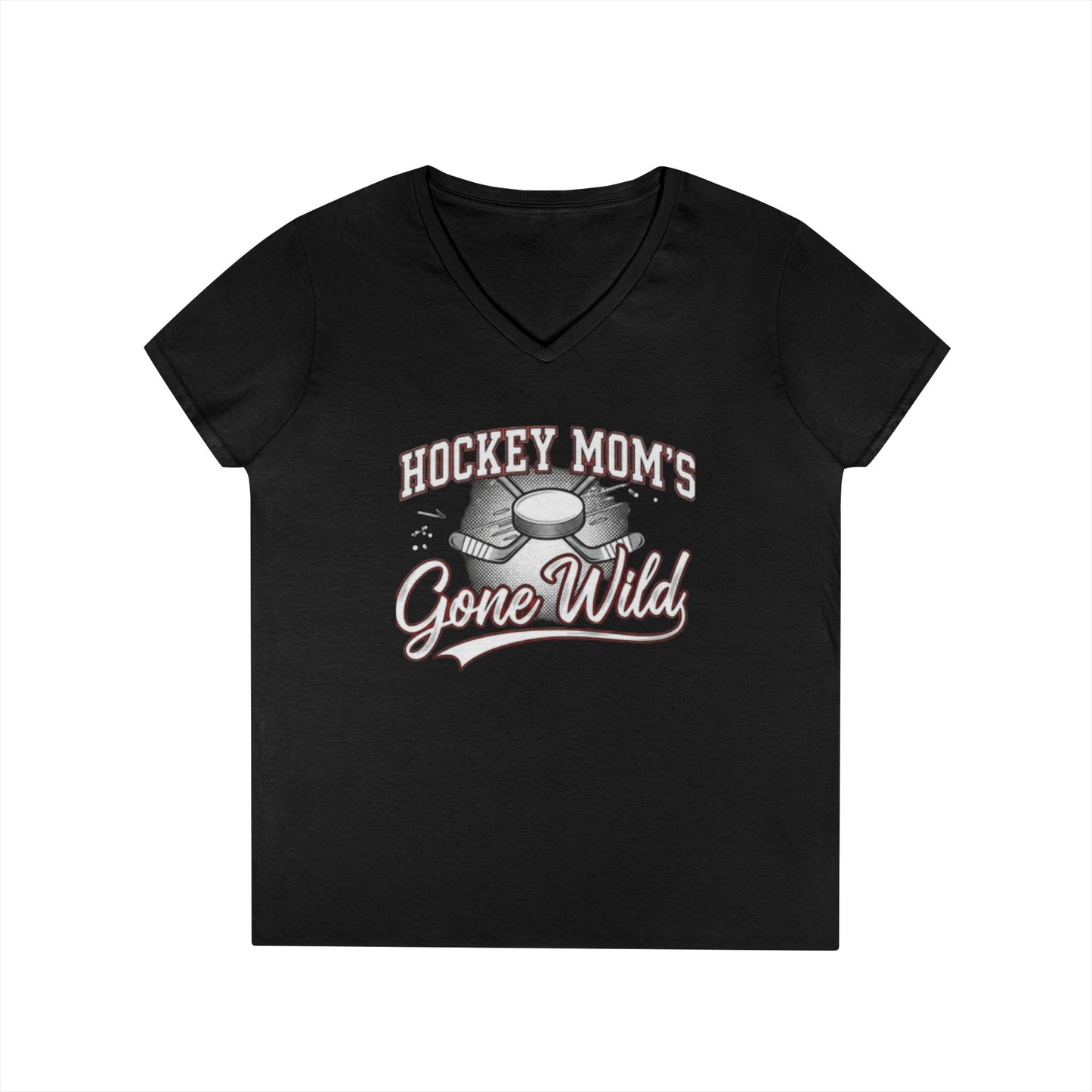 Hockey Mom's Gone Wild V-Neck Tee