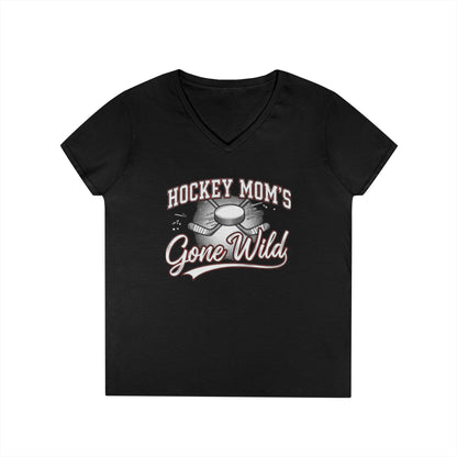 Hockey Mom's Gone Wild V-Neck Tee