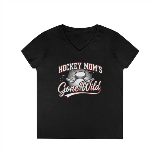 Hockey Mom's Gone Wild V-Neck Tee