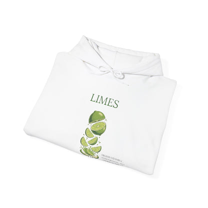 Falling Limes Hoodie | Citrus Fruit Illustration