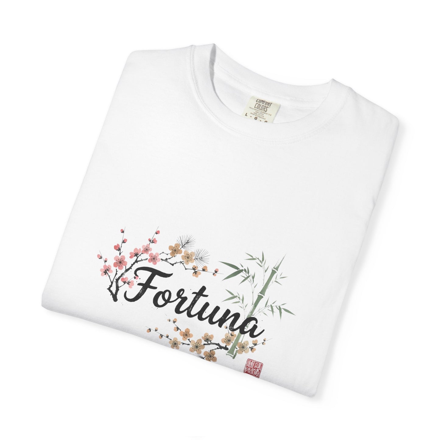 Japanese Floral Brush Script T-Shirt | Fortuna tee