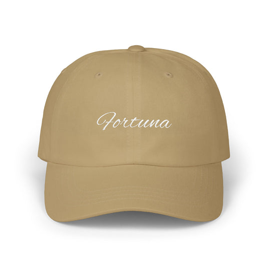 Fortuna embroidered script cap | Adjustable baseball hat