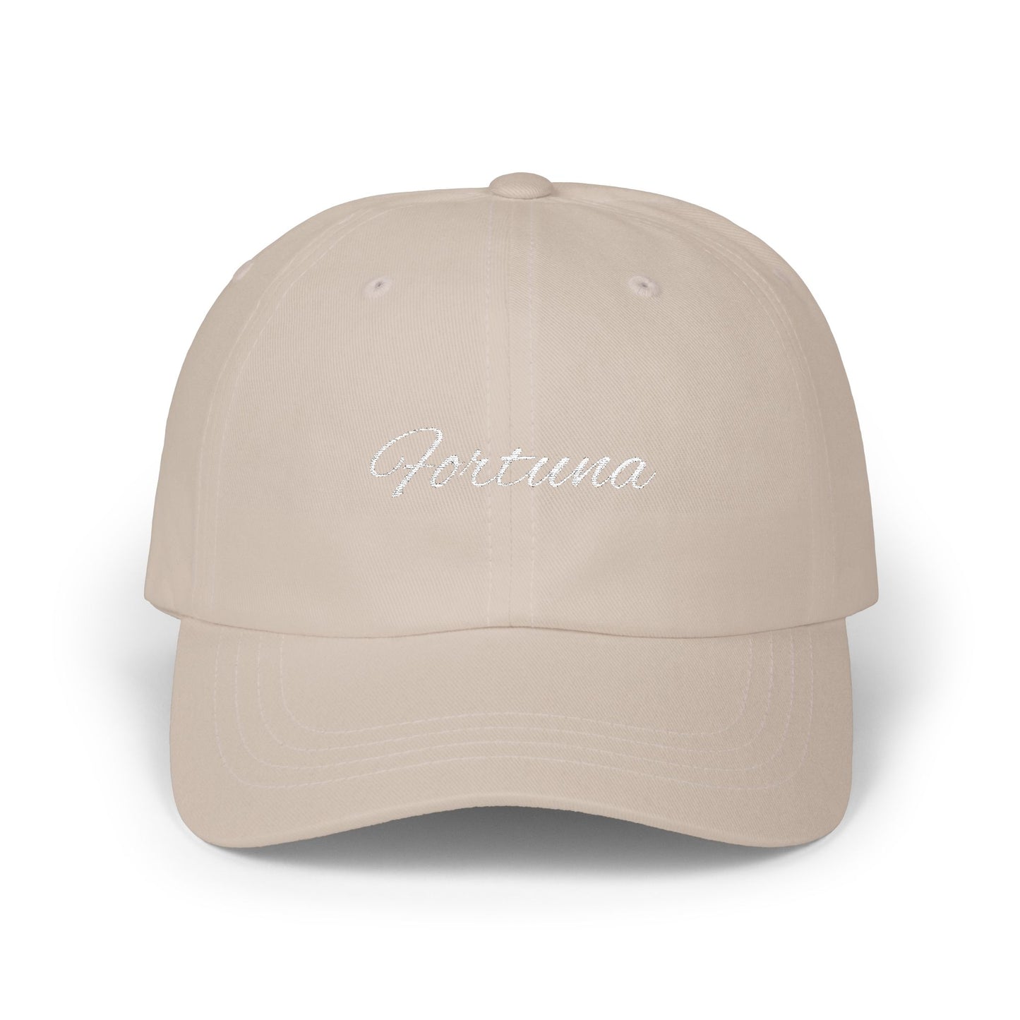 Fortuna embroidered script cap | Adjustable baseball hat