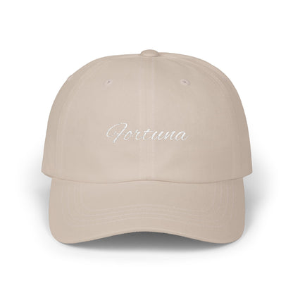 Fortuna embroidered script cap | Adjustable baseball hat
