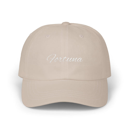 Fortuna embroidered script cap | Adjustable baseball hat