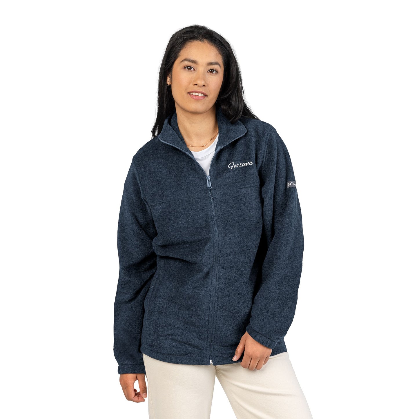 Embroidered Columbia Fleece Jacket – Cozy Zip-Up Outerwear