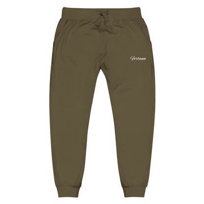 Script Logo Embroidered Sweatpants | Olive Joggers
