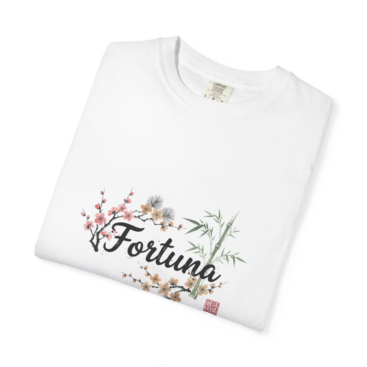 Japanese Floral Brush Script T-Shirt | Fortuna tee