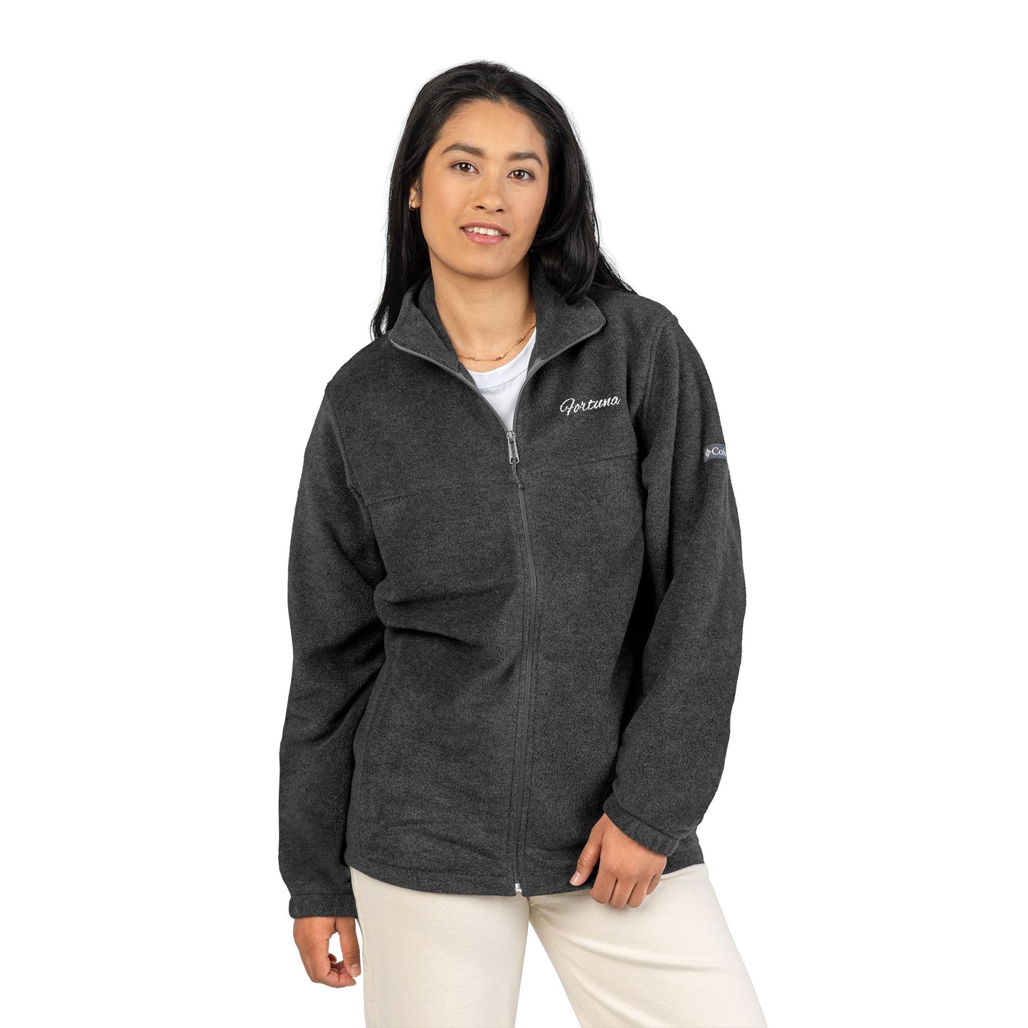 Embroidered Columbia Fleece Jacket – Cozy Zip-Up Outerwear