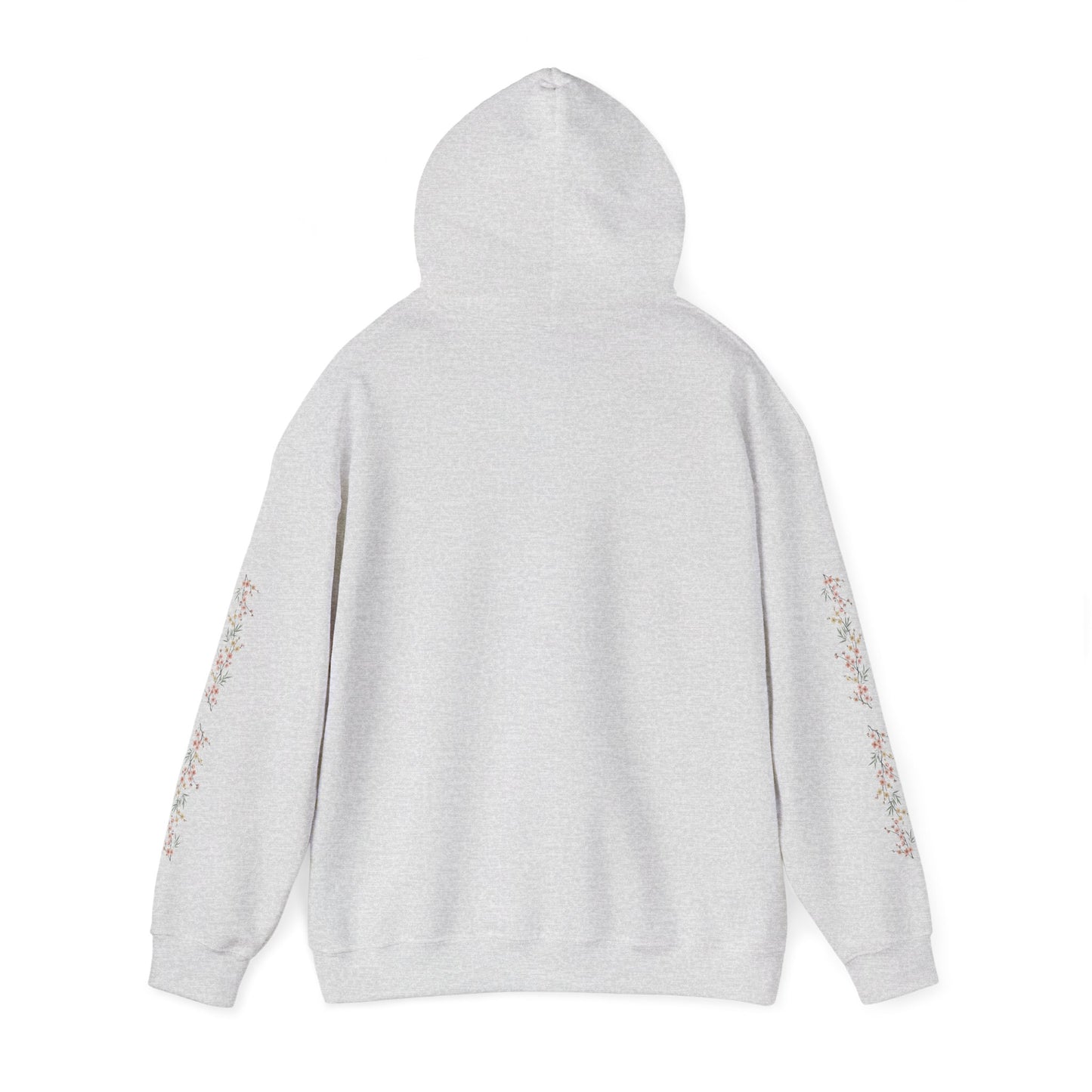 Fortuna hoodie | botanical lettering, sleeve florals