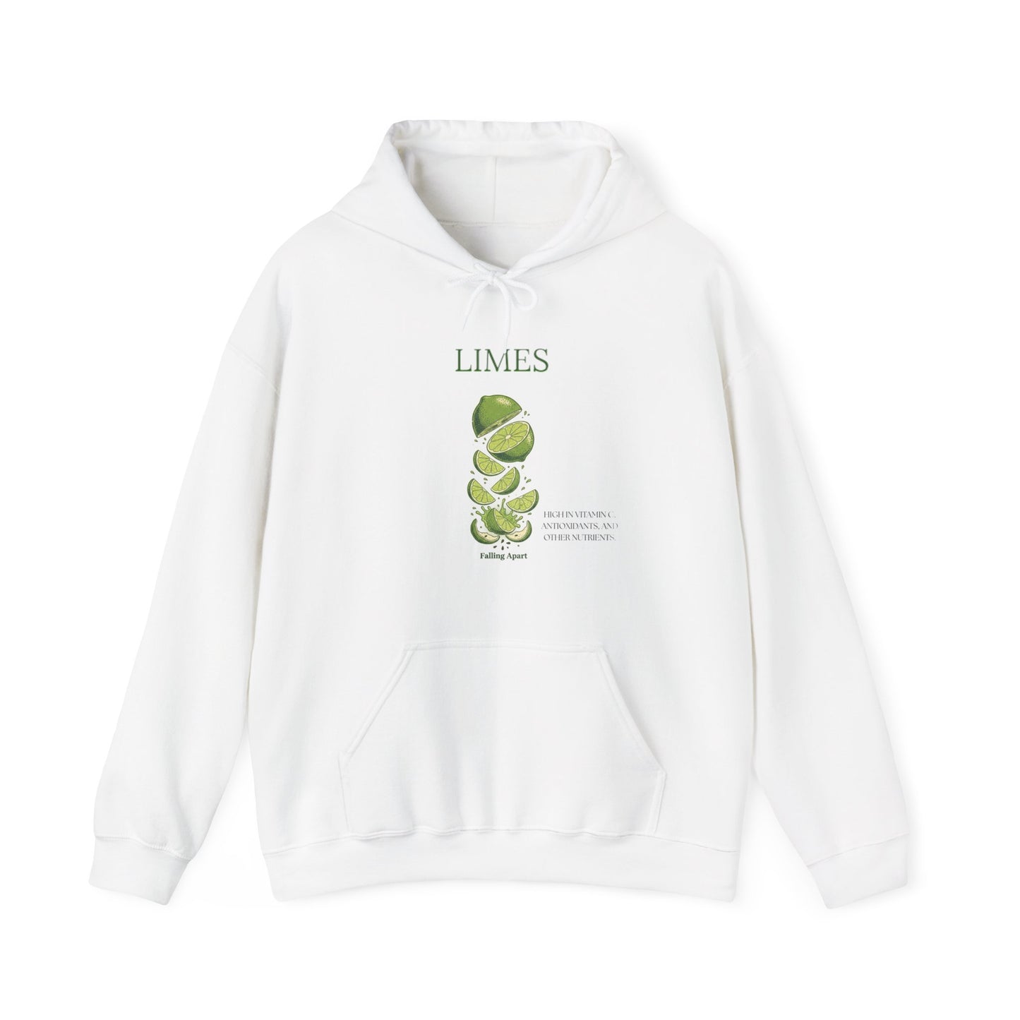 Falling Limes Hoodie | Citrus Fruit Illustration