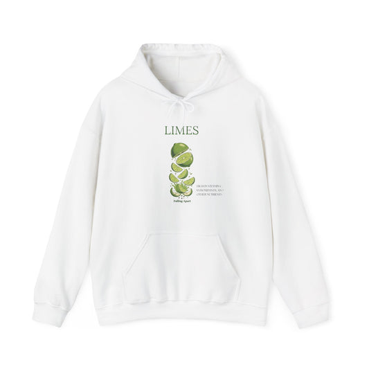 Falling Limes Hoodie | Citrus Fruit Illustration