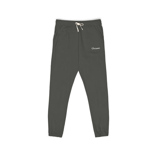 Minimal Script Logo Sweatpants | Garment-Dyed Fleece