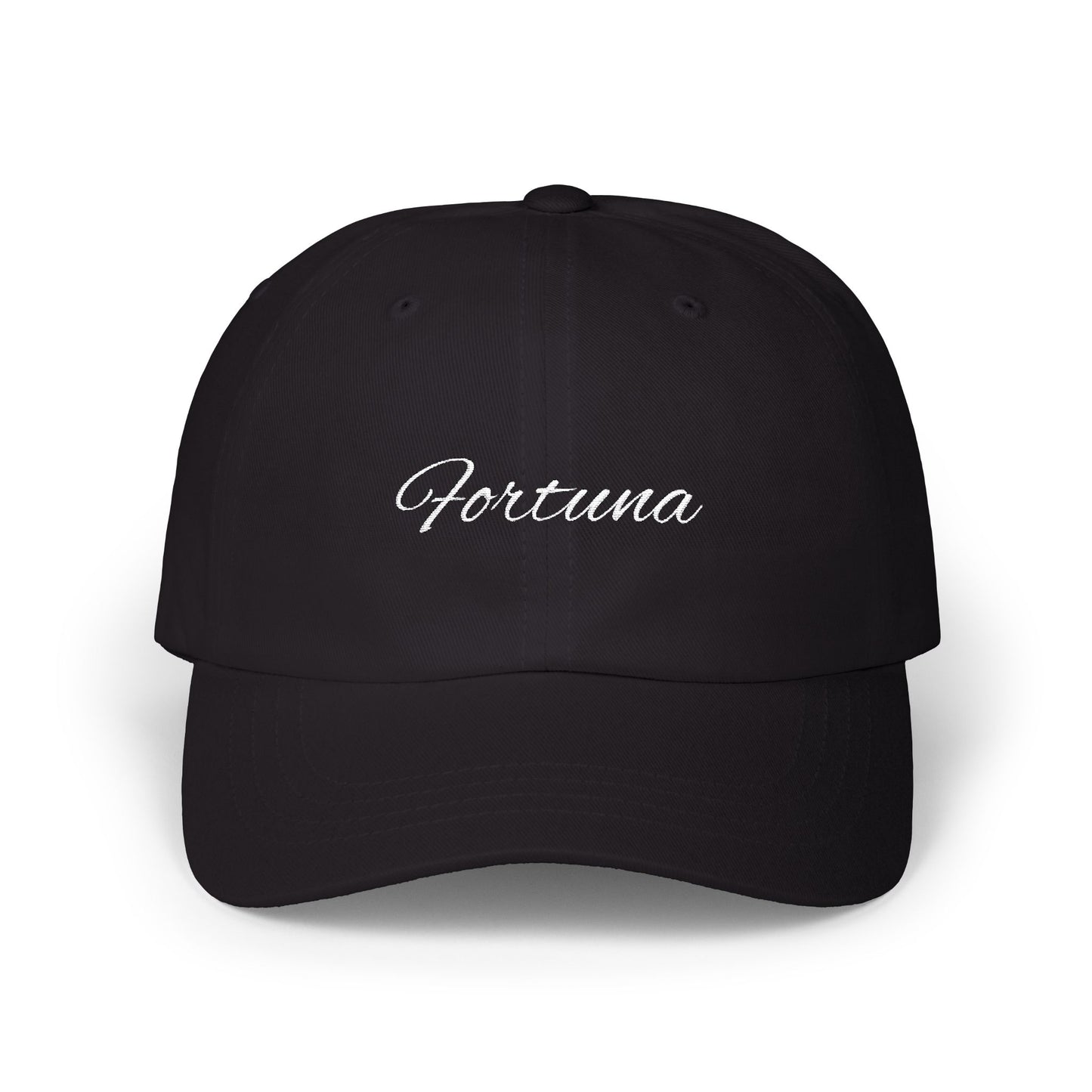 Fortuna embroidered script cap | Adjustable baseball hat