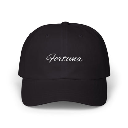 Fortuna embroidered script cap | Adjustable baseball hat