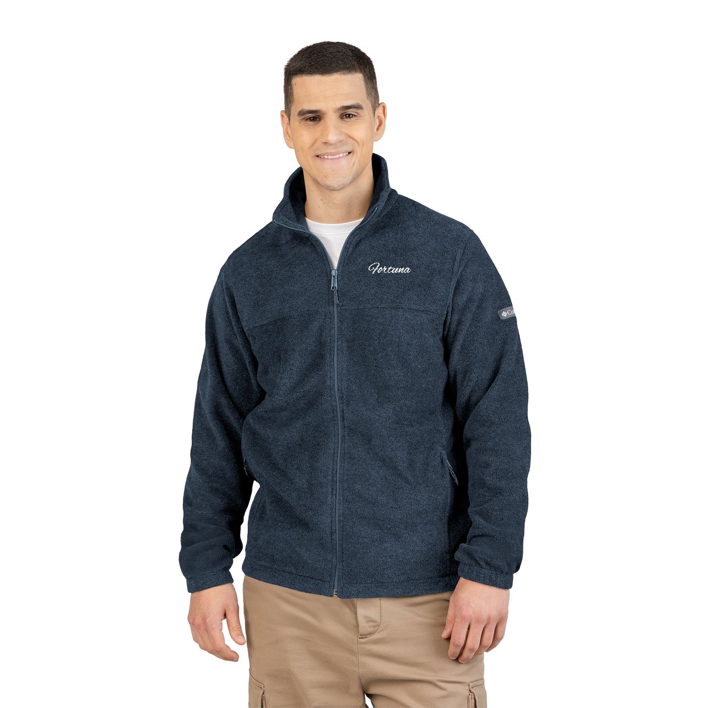 Embroidered Columbia Fleece Jacket – Cozy Zip-Up Outerwear