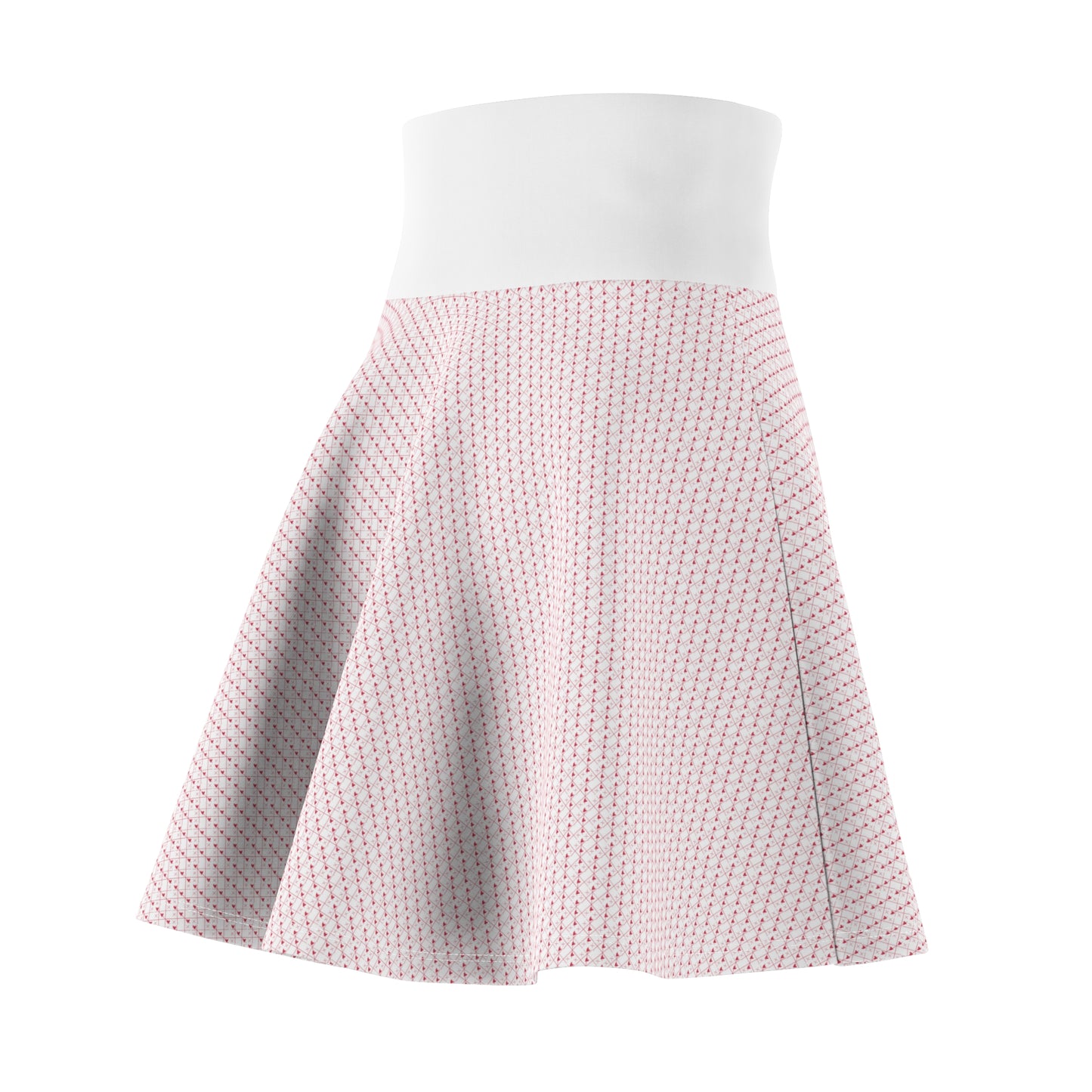Heart Checkered Women's Skater Skirt