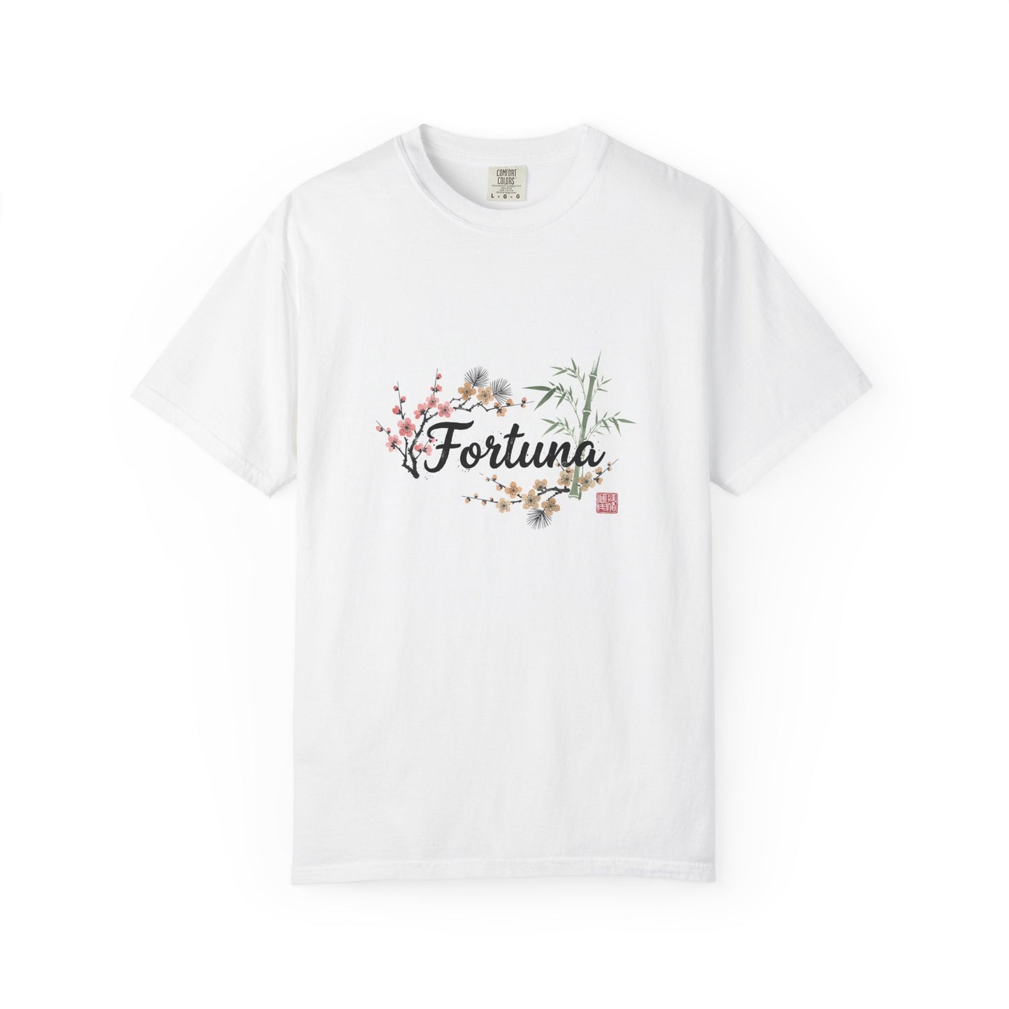 Japanese Floral Brush Script T-Shirt | Fortuna tee