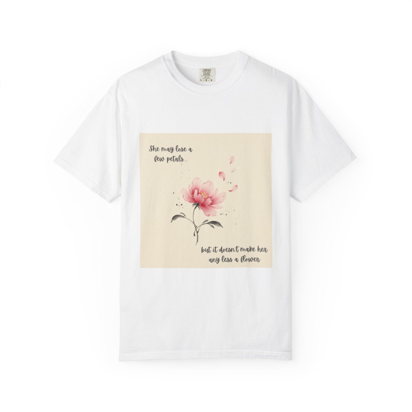 Pink Watercolor Peony Tee | Floral Quote T-shirt