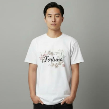 Japanese Floral Brush Script T-Shirt | Fortuna tee